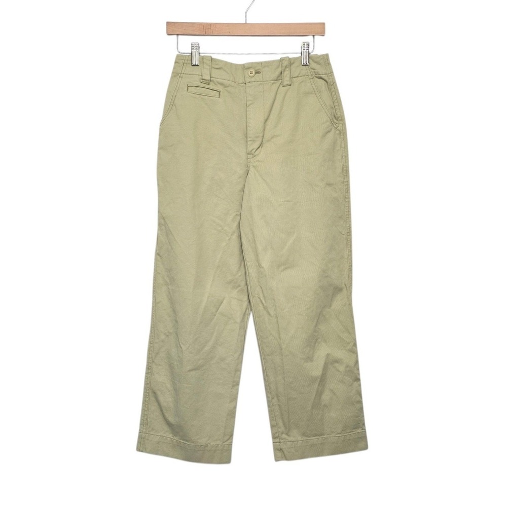Madewell Womens Size 2 Sage Green Cinch Back High Rise Cotton Chino Pants